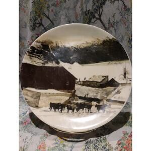 Vintage Andrew Wyeth Plate For Georg Jensen The Kuerner Farm 1971 - 8"